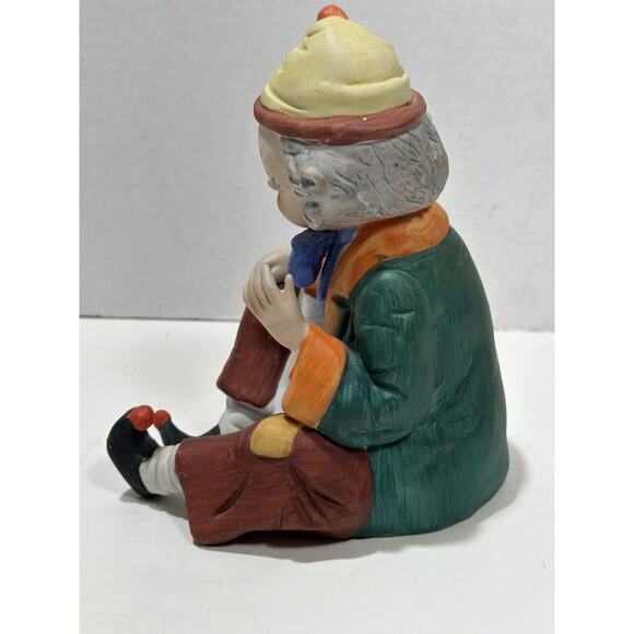 Vintage Ceramic Clown Music Box Peanuts Characters Winitty Design 1972 Rotates - Picture 4 of 8